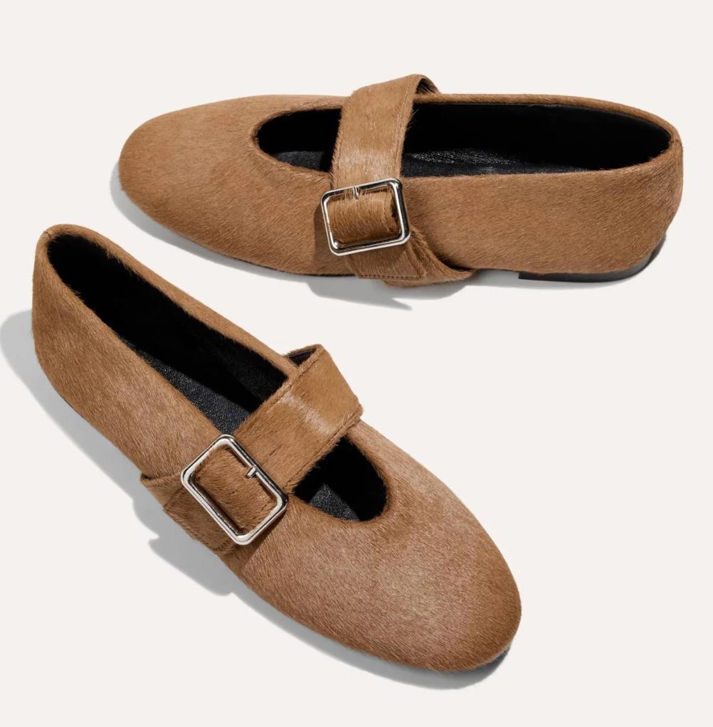 Danvers Flat in Light Brown Calf - Amor Lafayette