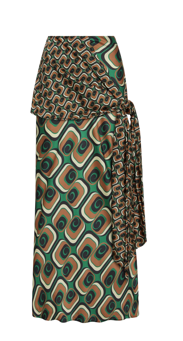 Emerald Tie Mix MANA SKIRT - Amor Lafayette