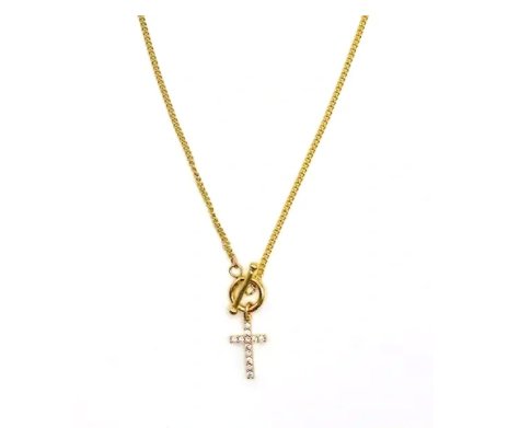 AA15 Cross Chain Necklace - Amor Lafayette