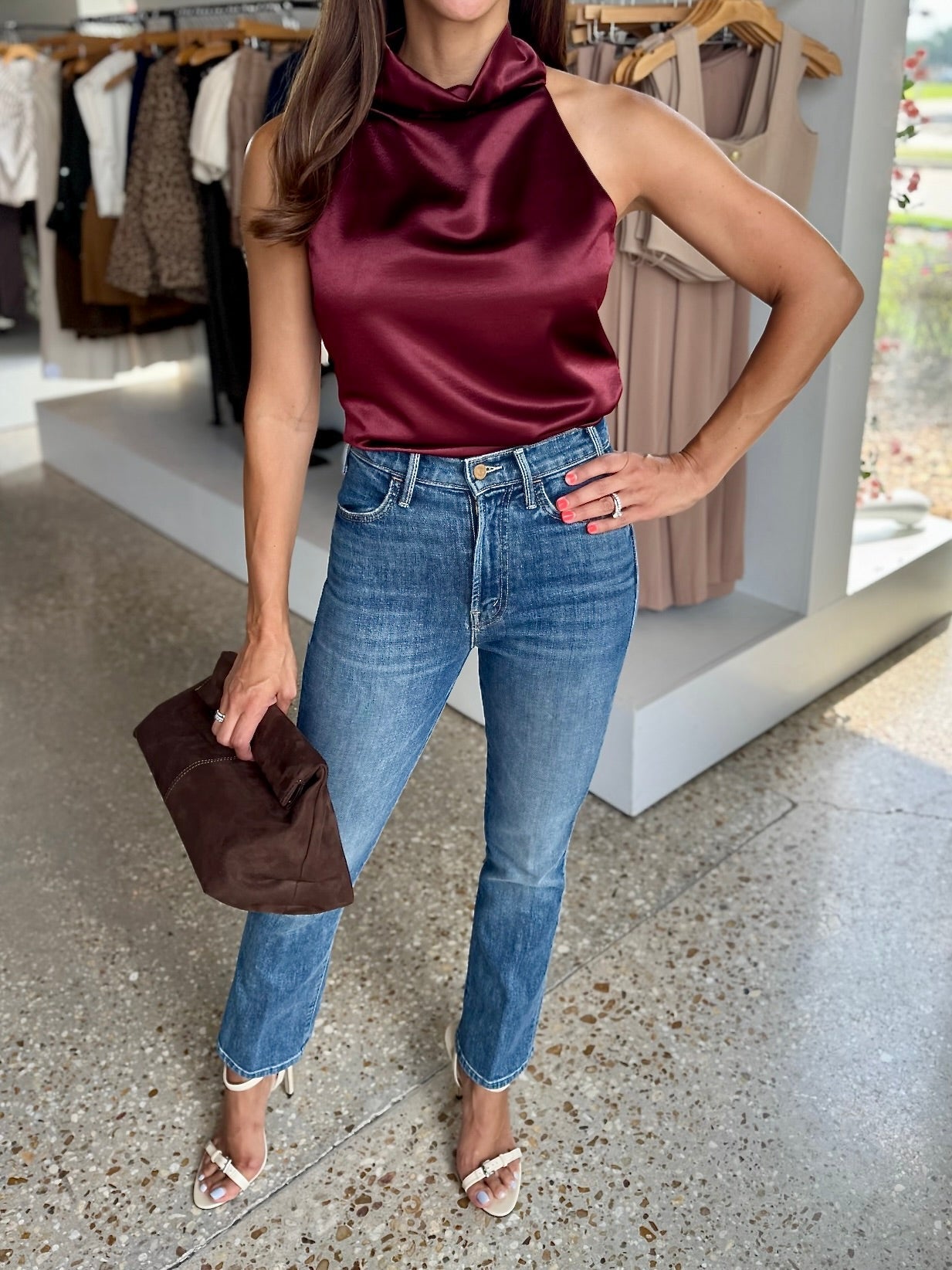 Addison Cowl Funnel Neck Halter Top - Amor Lafayette