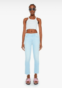 Ahead of its Time Mid Rise Dazzler Crop Fray - Amor Lafayette