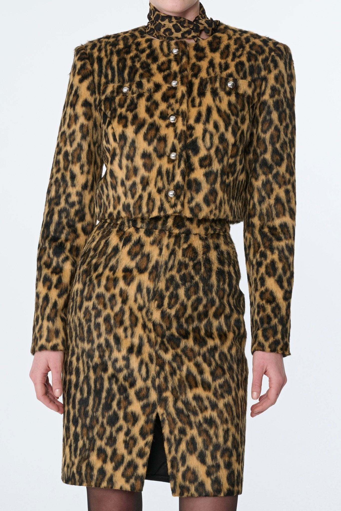 AIVANA CROPPED BUTTON FRONT JACKET - Amor Lafayette