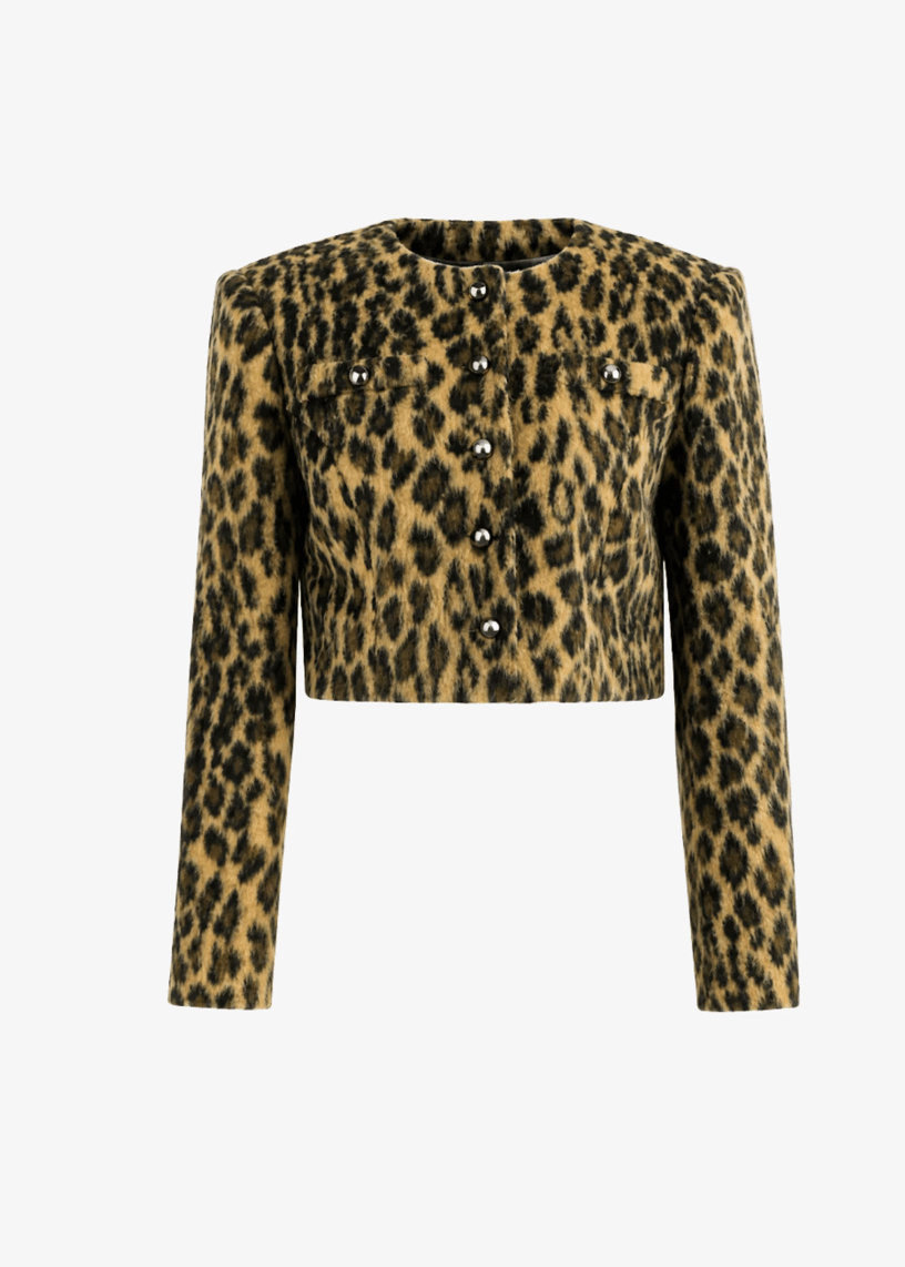 AIVANA CROPPED BUTTON FRONT JACKET - Amor Lafayette