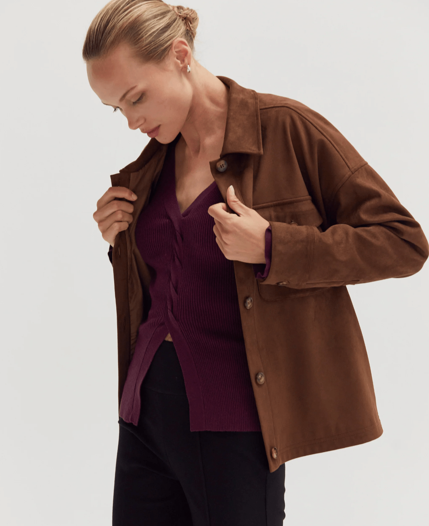 Alex Suede Shirt Jacket - Amor Lafayette