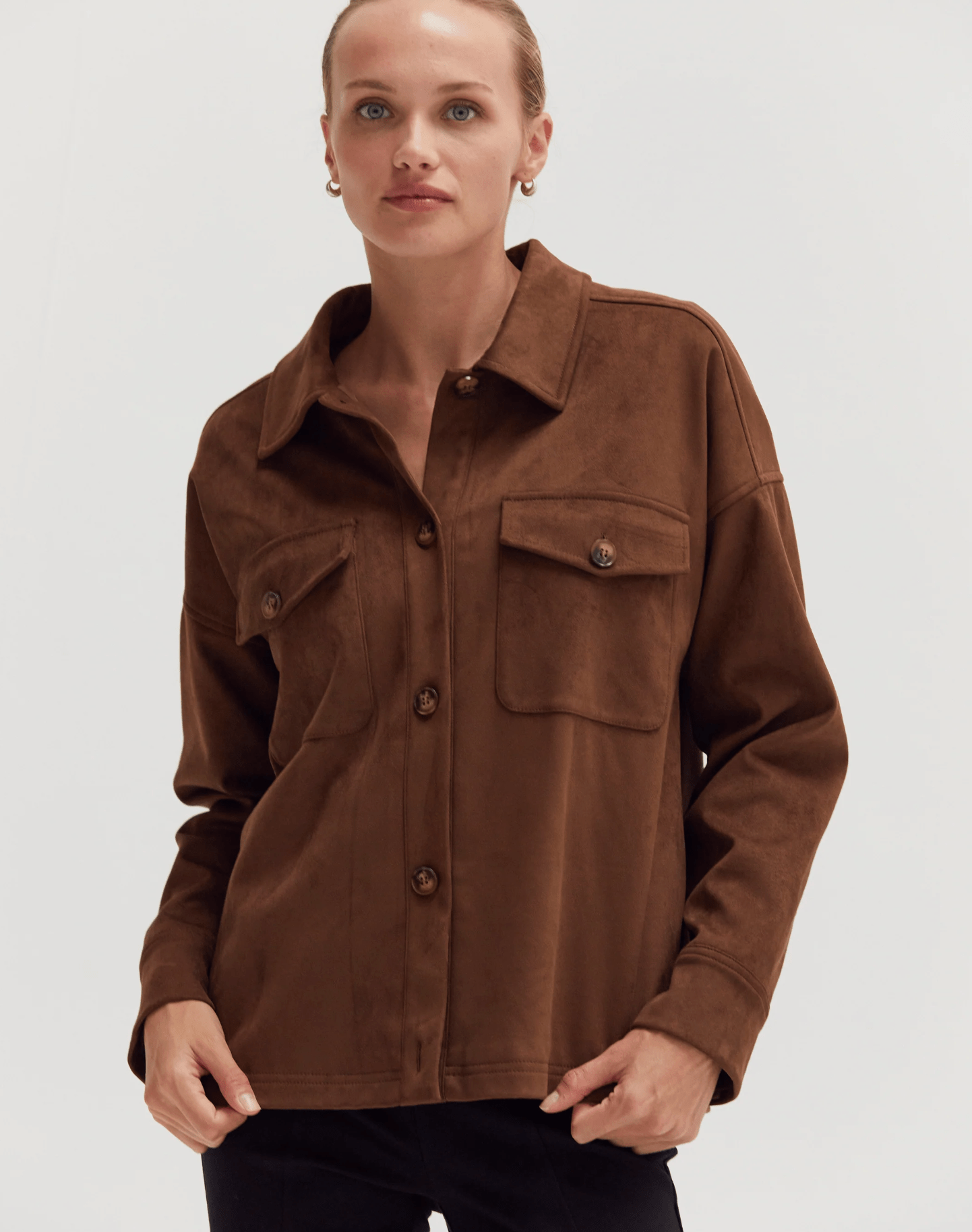 Alex Suede Shirt Jacket - Amor Lafayette