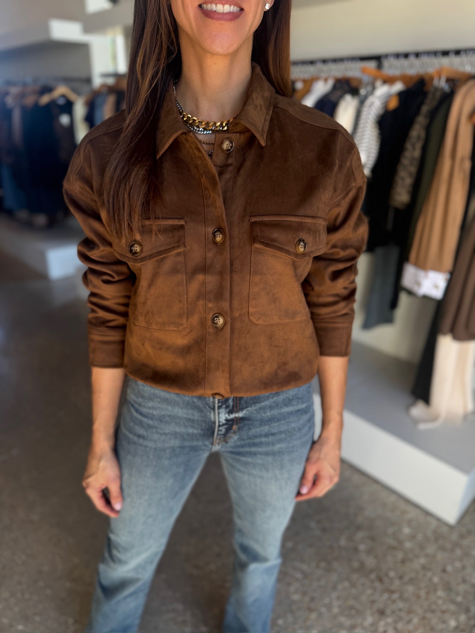 Alex Suede Shirt Jacket - Amor Lafayette