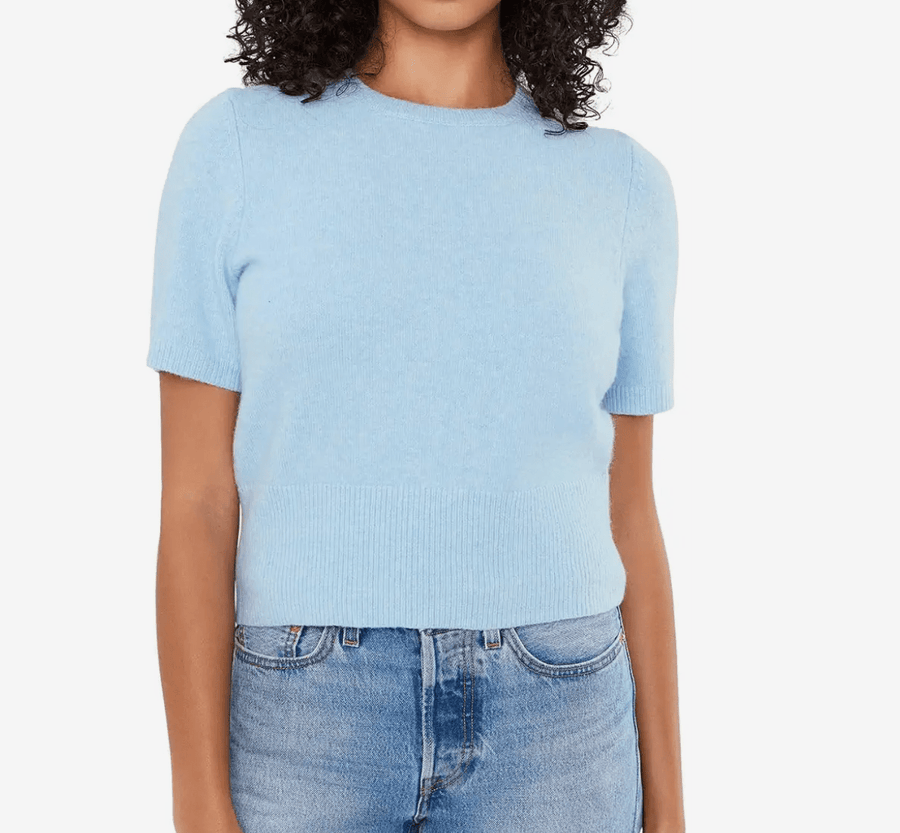 ANDIE S/S SWEATER TEE in Winter Sky