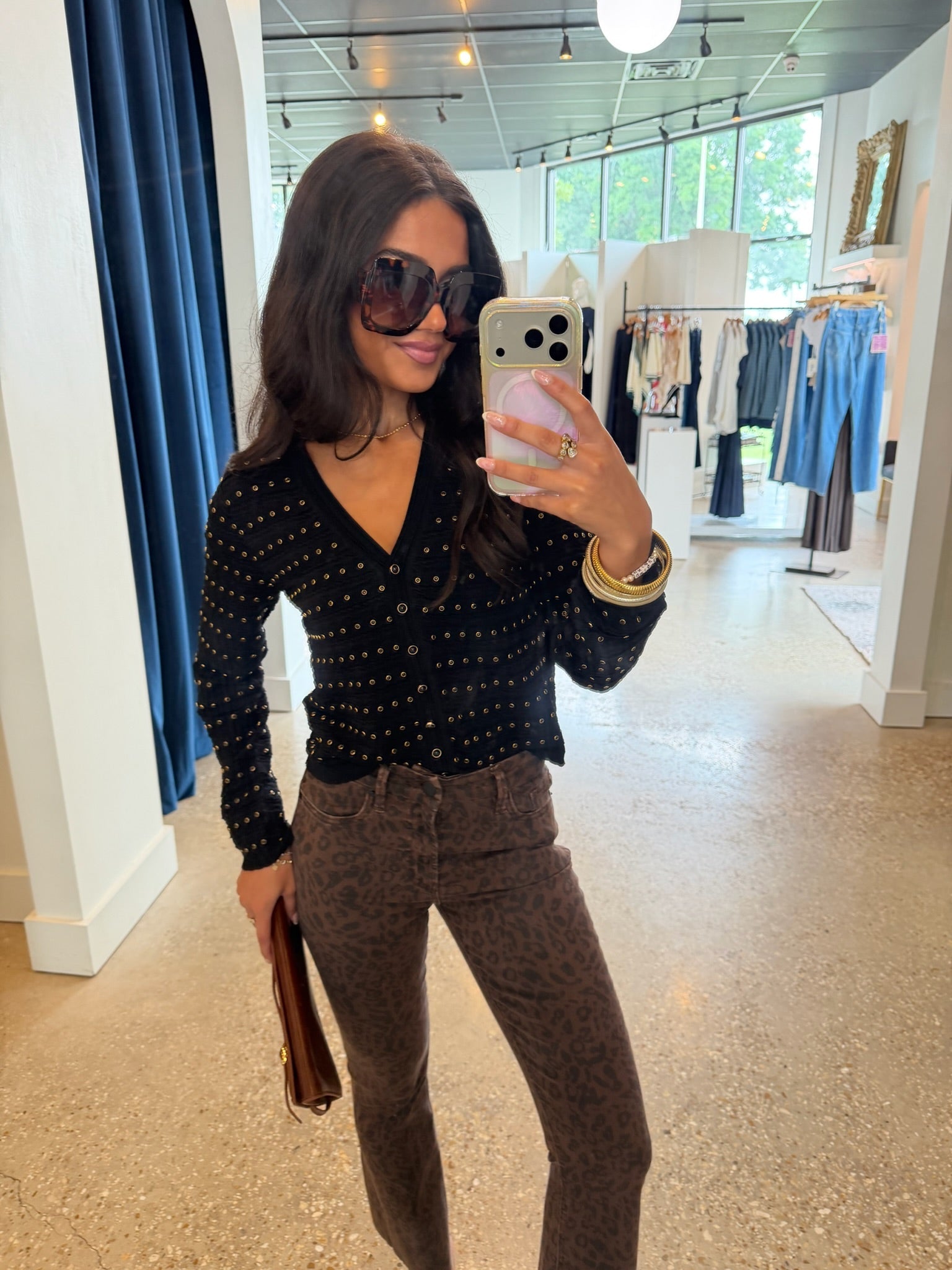 Anna Studed Cardigan - Amor Lafayette