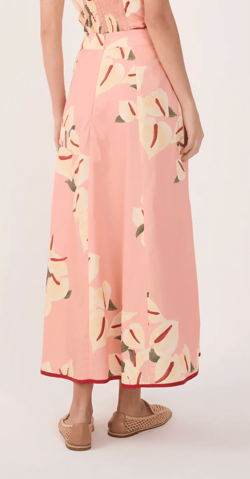 Anthurium Print Maxi Skirt - Amor Lafayette