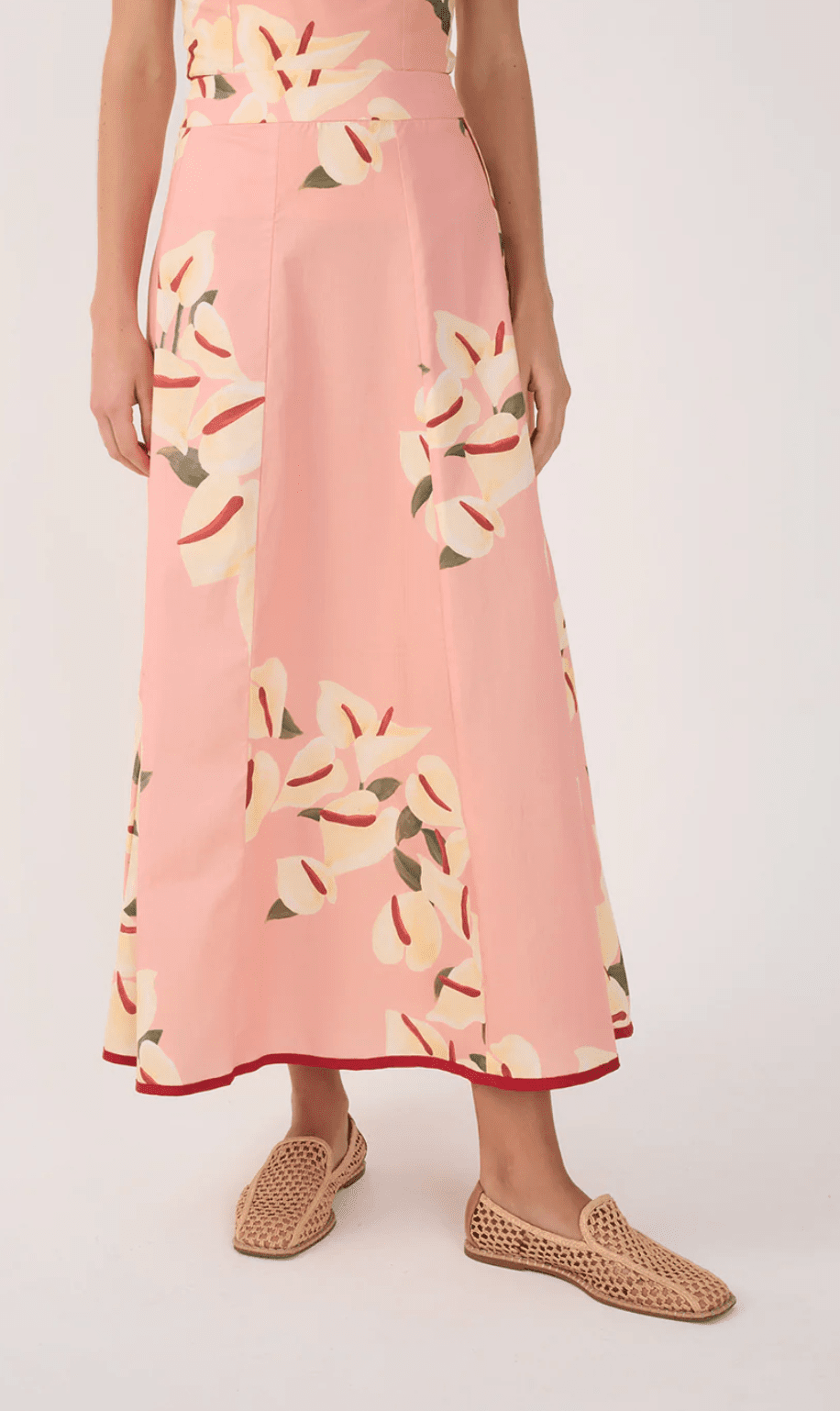Anthurium Print Maxi Skirt - Amor Lafayette