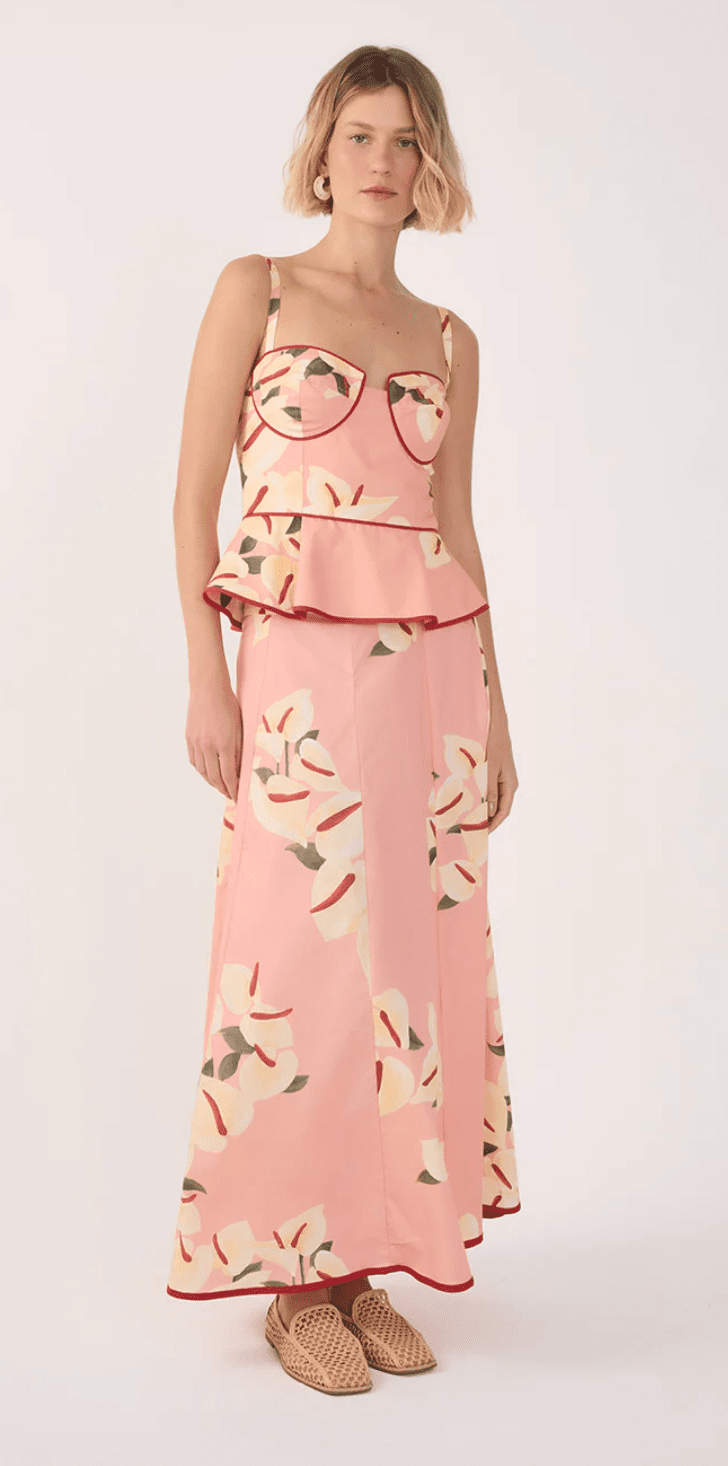 Anthurium Print Maxi Skirt - Amor Lafayette