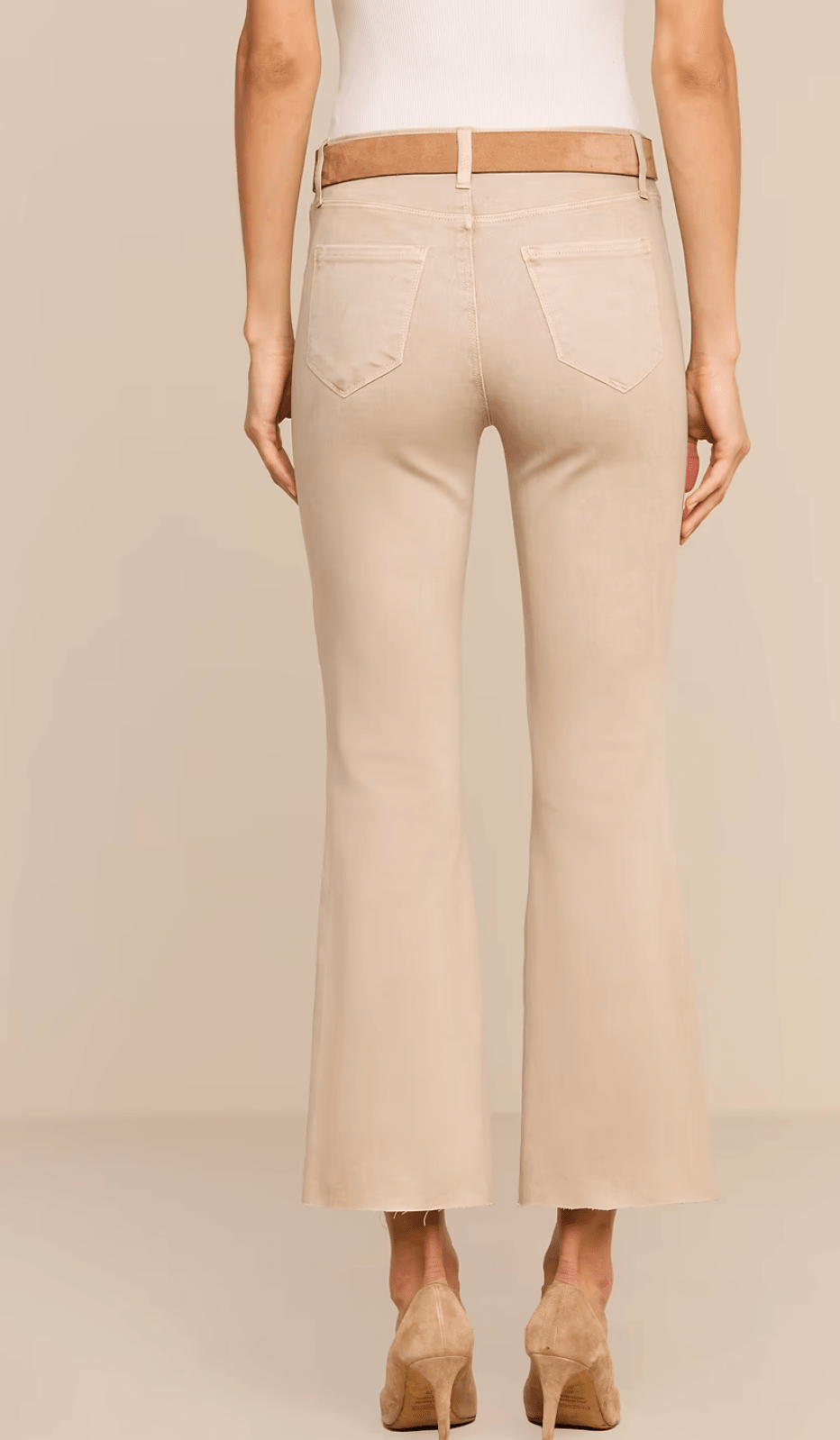 ANTIQUE BIRCH COATED KENDRA H/R CROP FLARE - Amor Lafayette