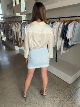Aqua Sunny Mini Skirt - Amor Lafayette