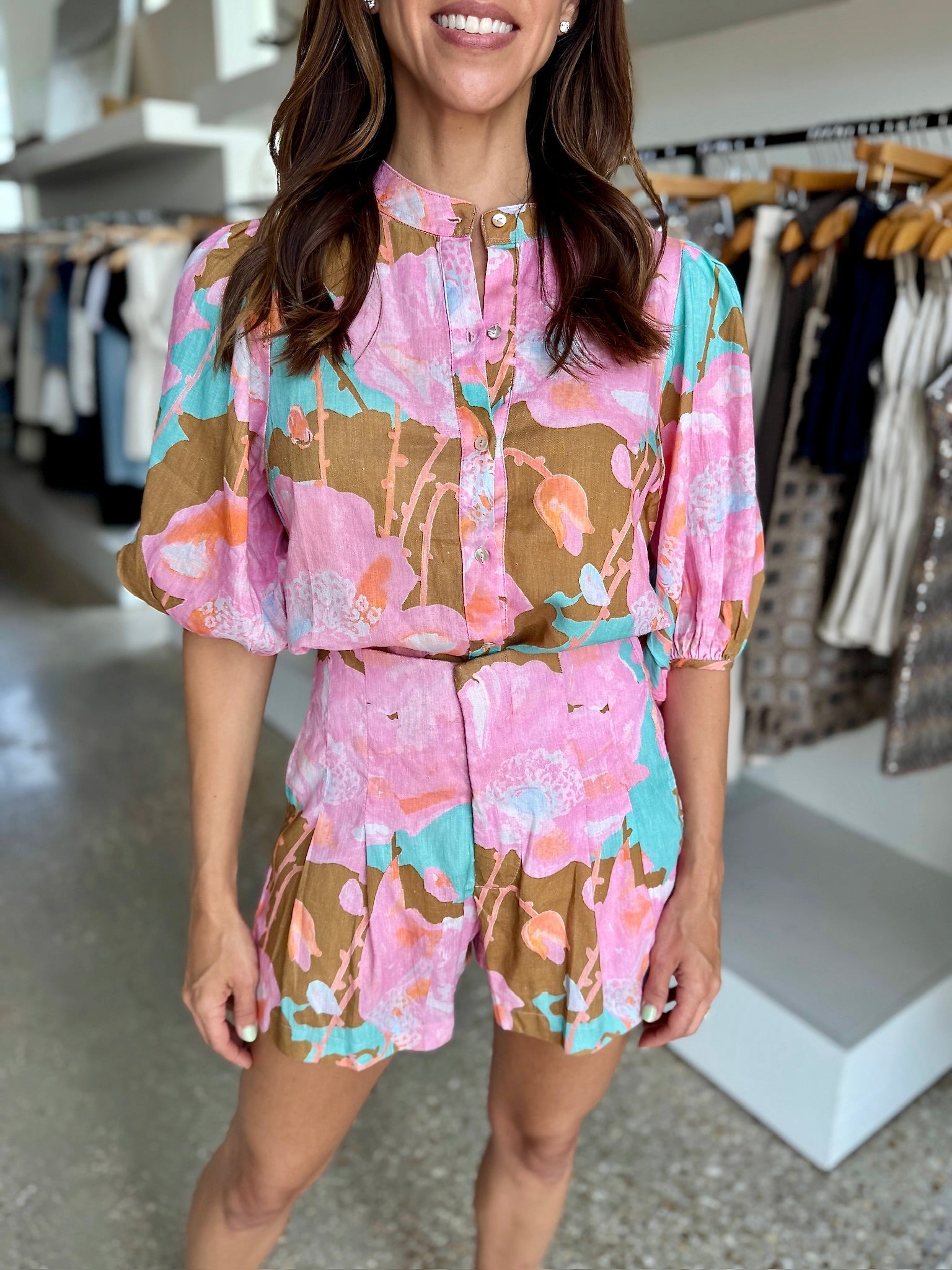 Aquarela Bubble Linen Shirt - Amor Lafayette