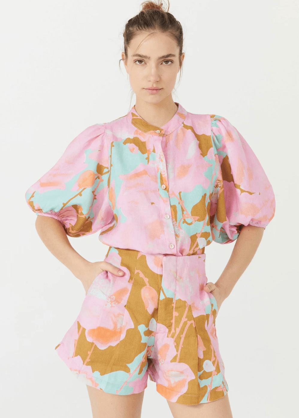 Aquarela Frida Linen Shorts - Amor Lafayette