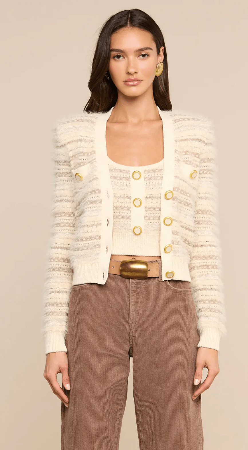 ARIADNE MIXD STITCH CARDI - Amor Lafayette