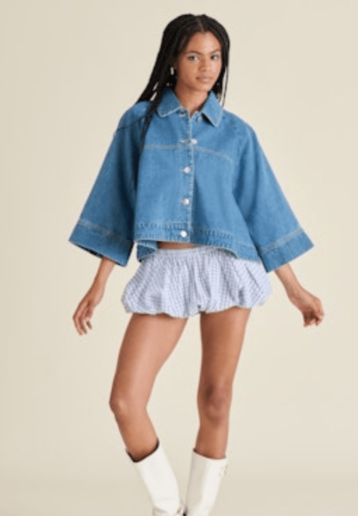 Aruba Blue Rhode Jacket in Denim - Amor Lafayette