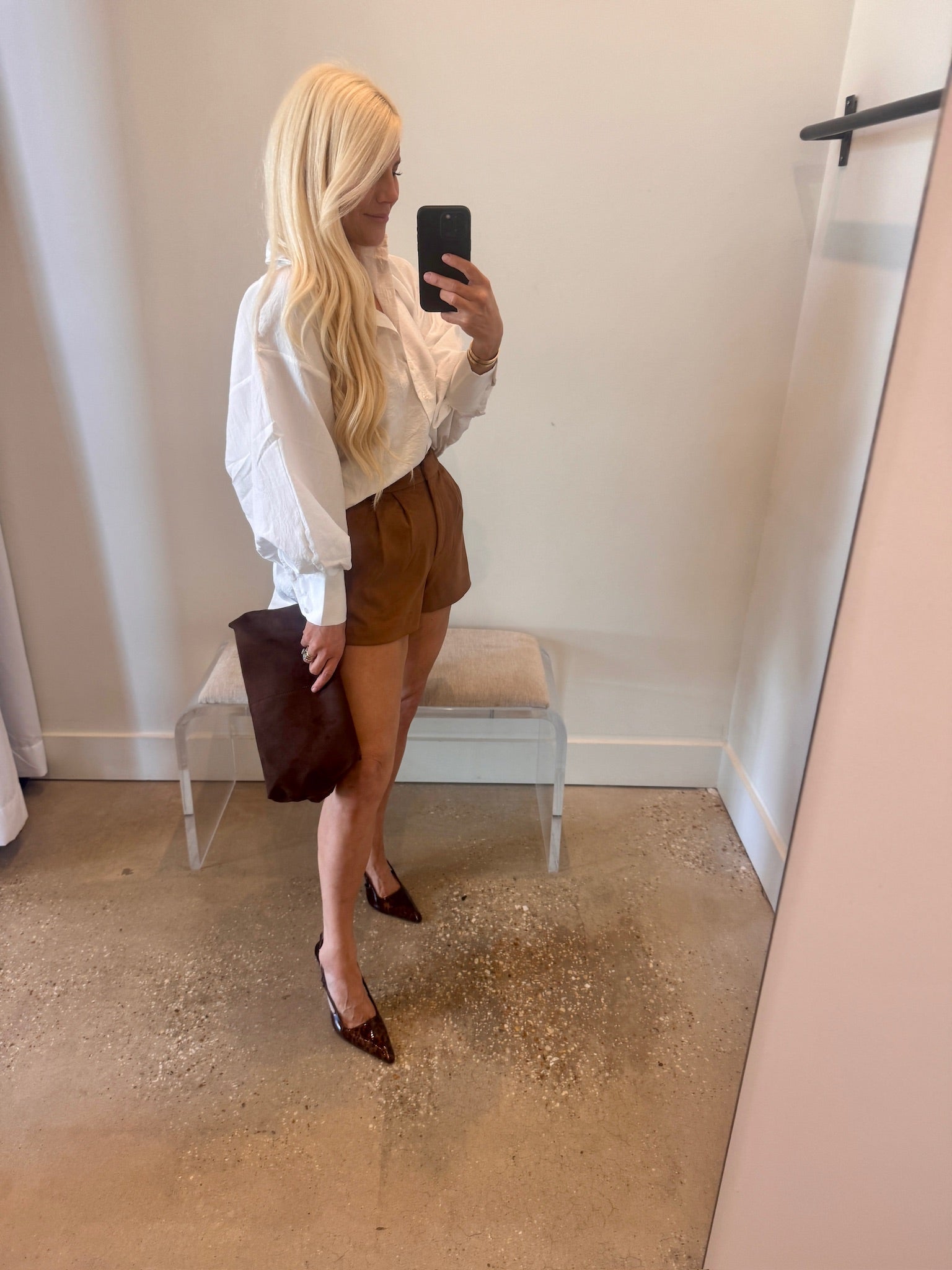 Asymmetric Belted Shirt in Cupro - Look - Amor Lafayette