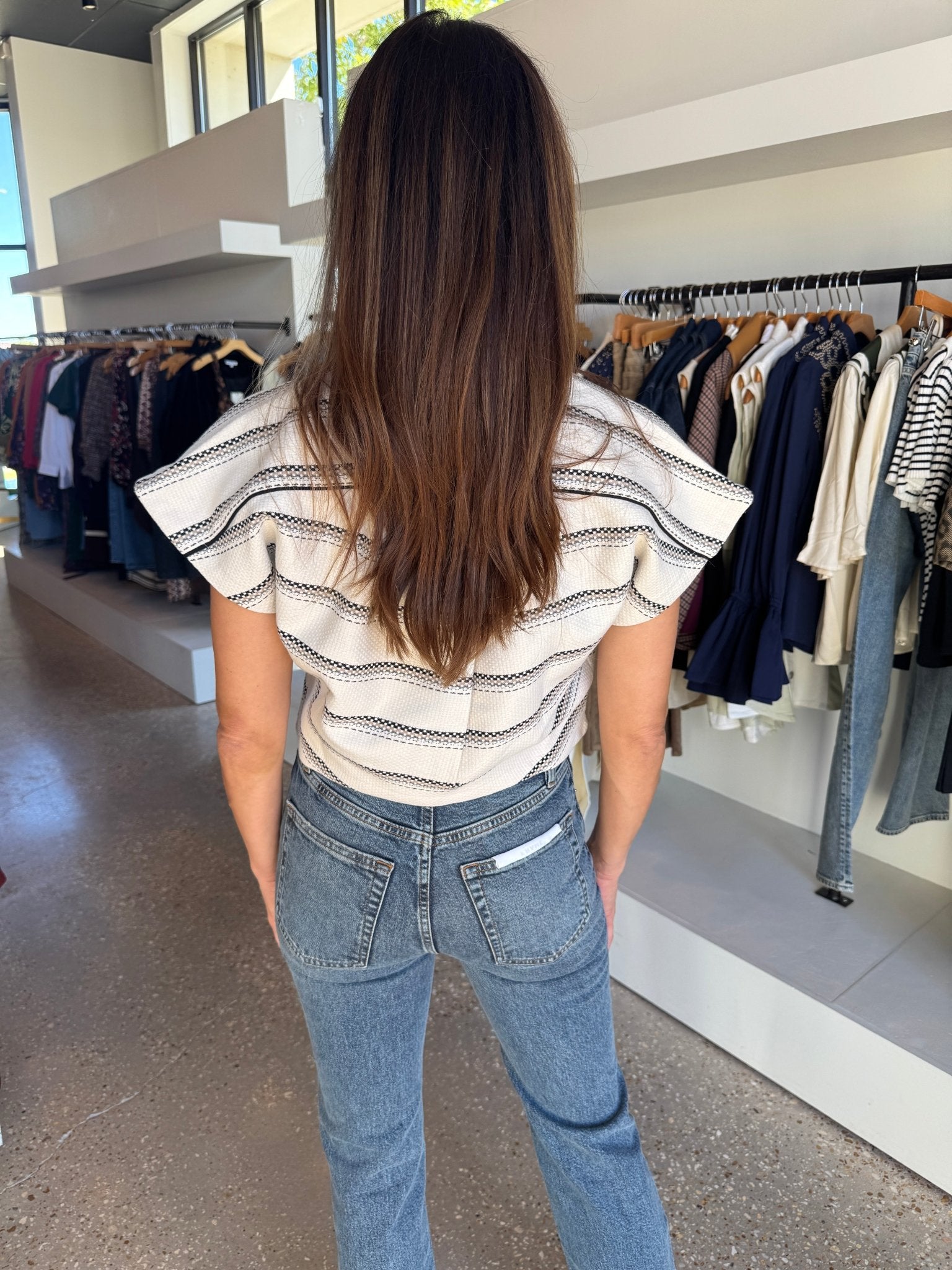 August Stripe Poppy Top - Amor Lafayette