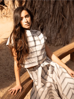 August Stripe Poppy Top - Amor Lafayette