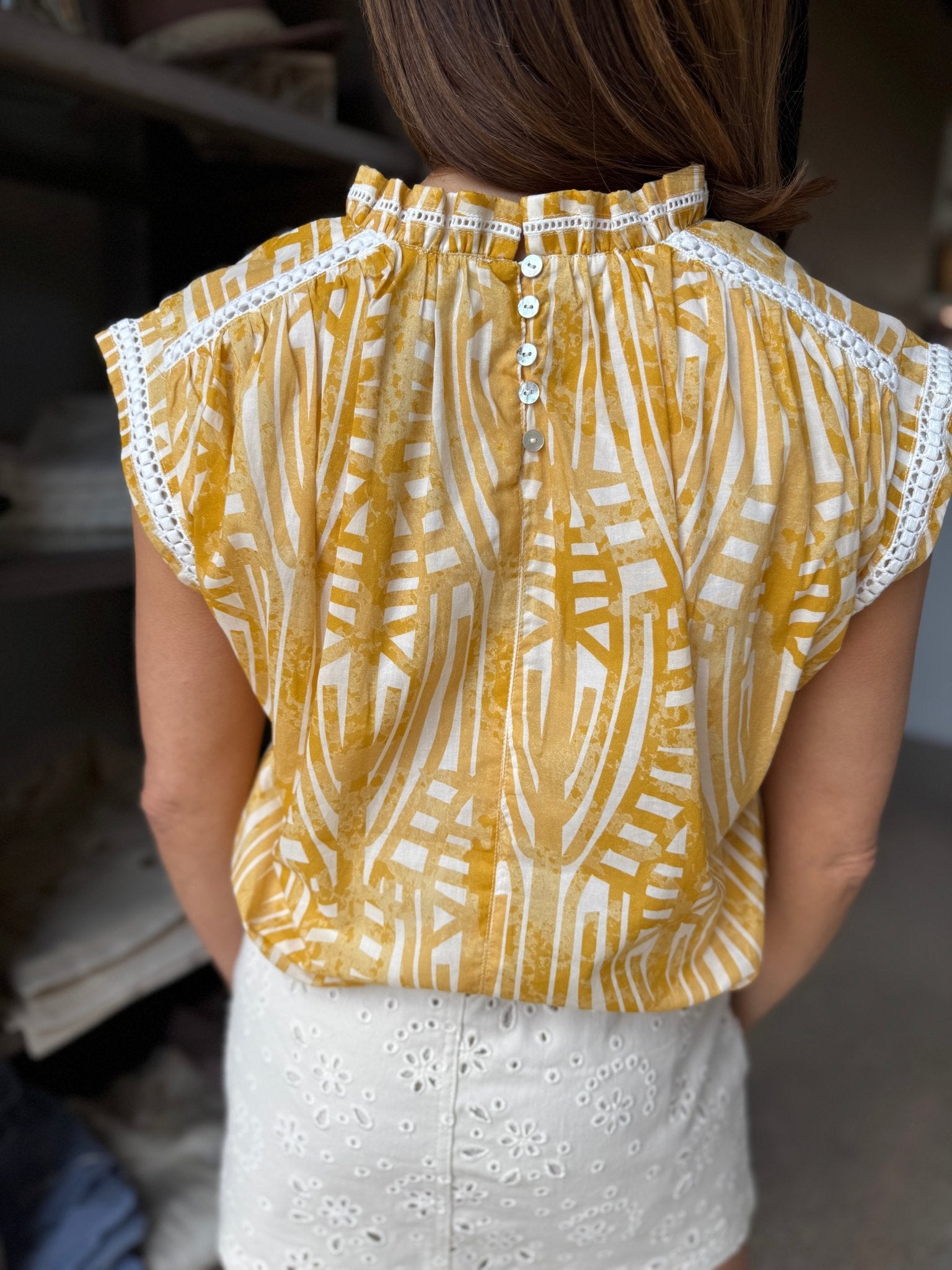 Aztec Yellow Balsam Top - Amor Lafayette