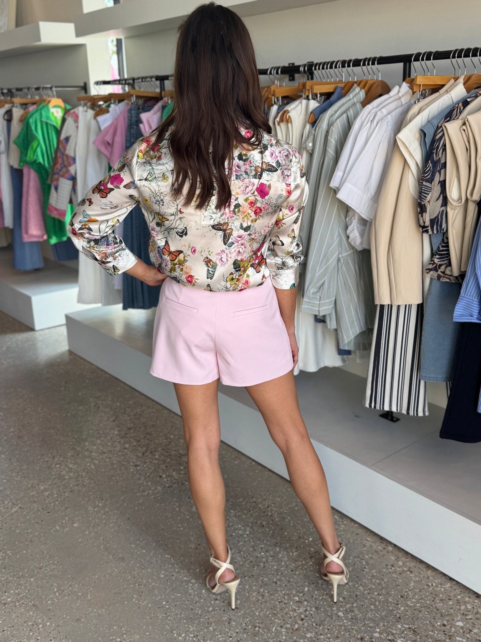 Ballet Slipper Sena Crepe Shorts - Amor Lafayette