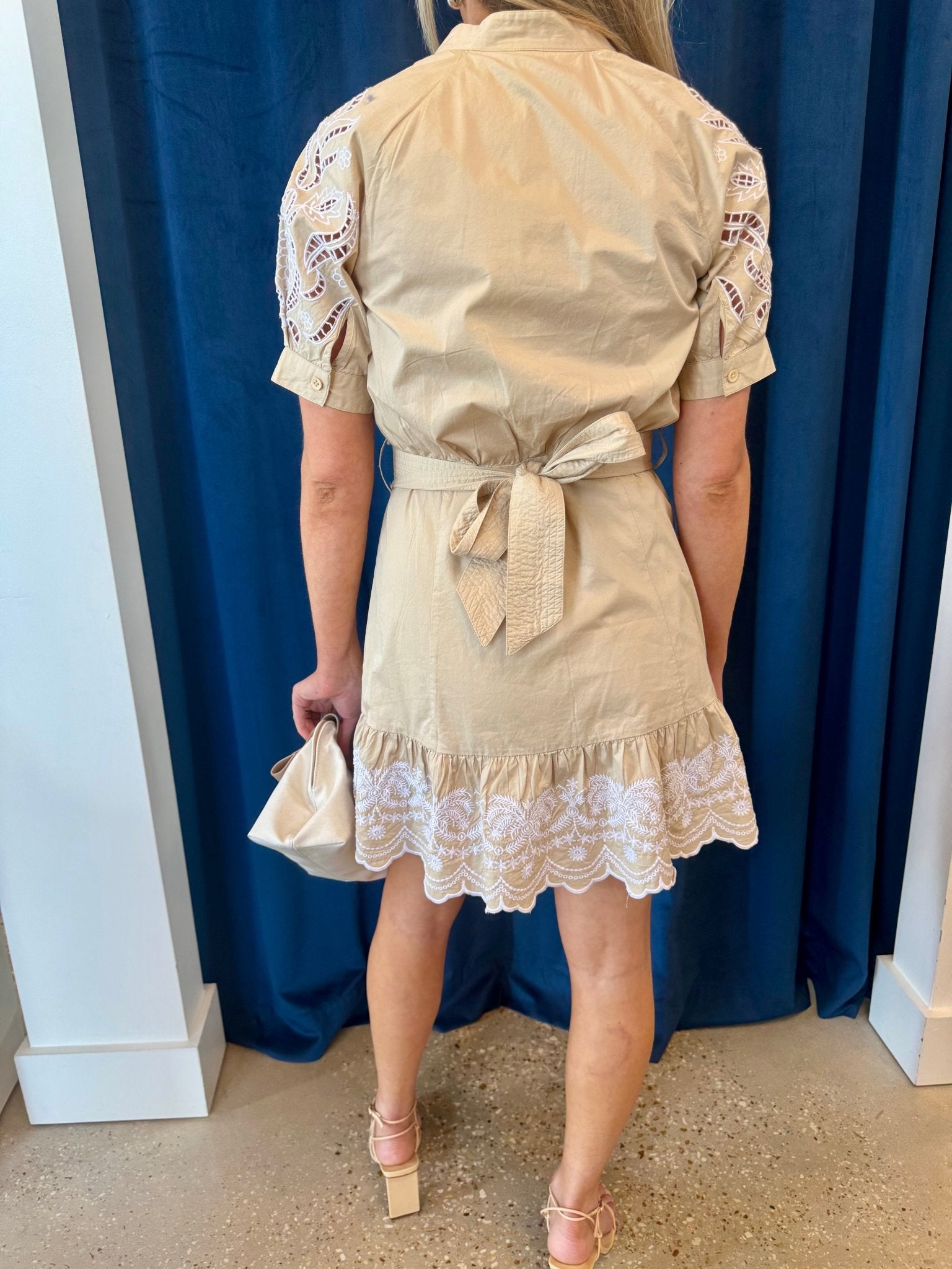 Beige Dylan Cotton Dress - Amor Lafayette