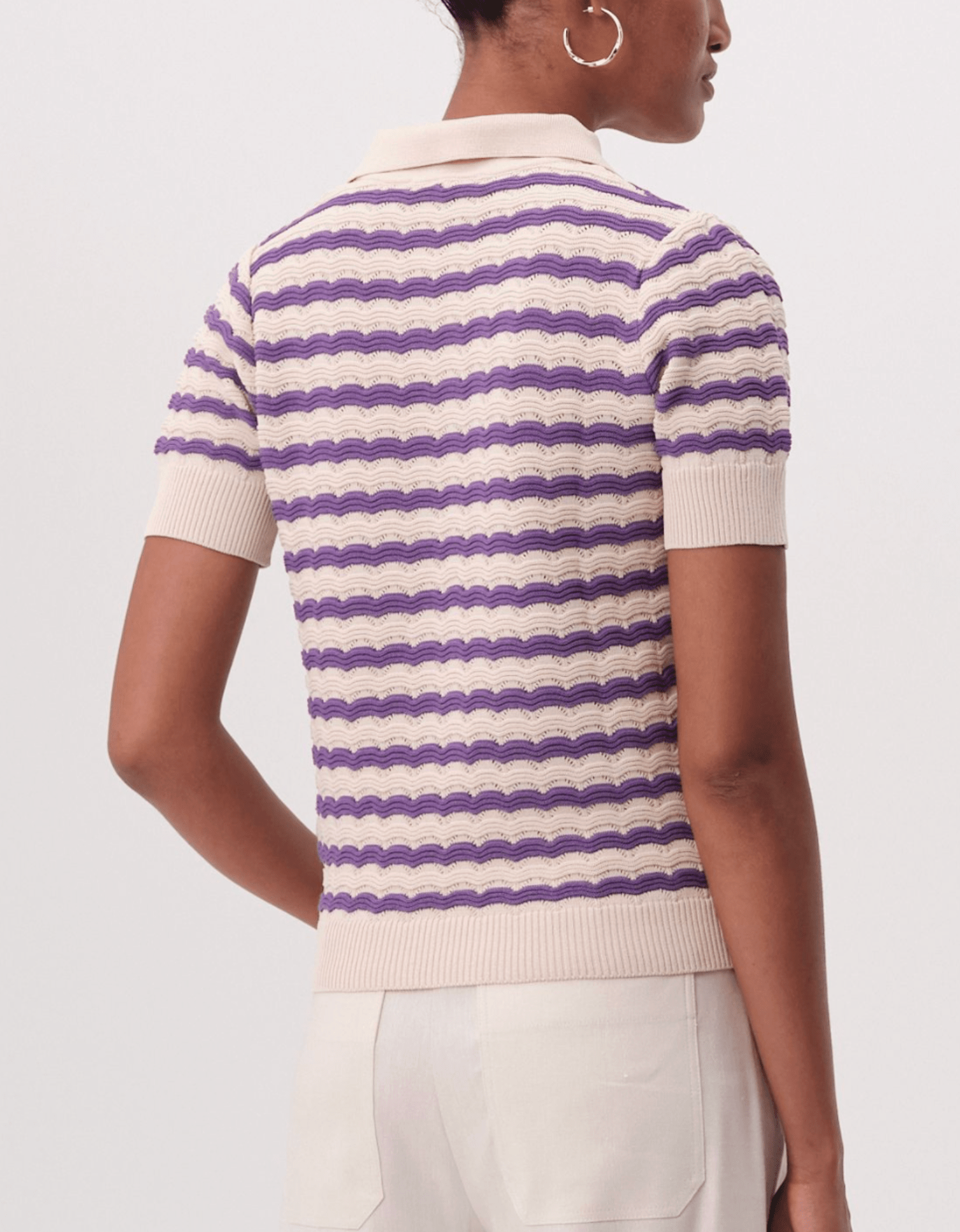 Beige Lilac Priscila Blouse - Amor Lafayette