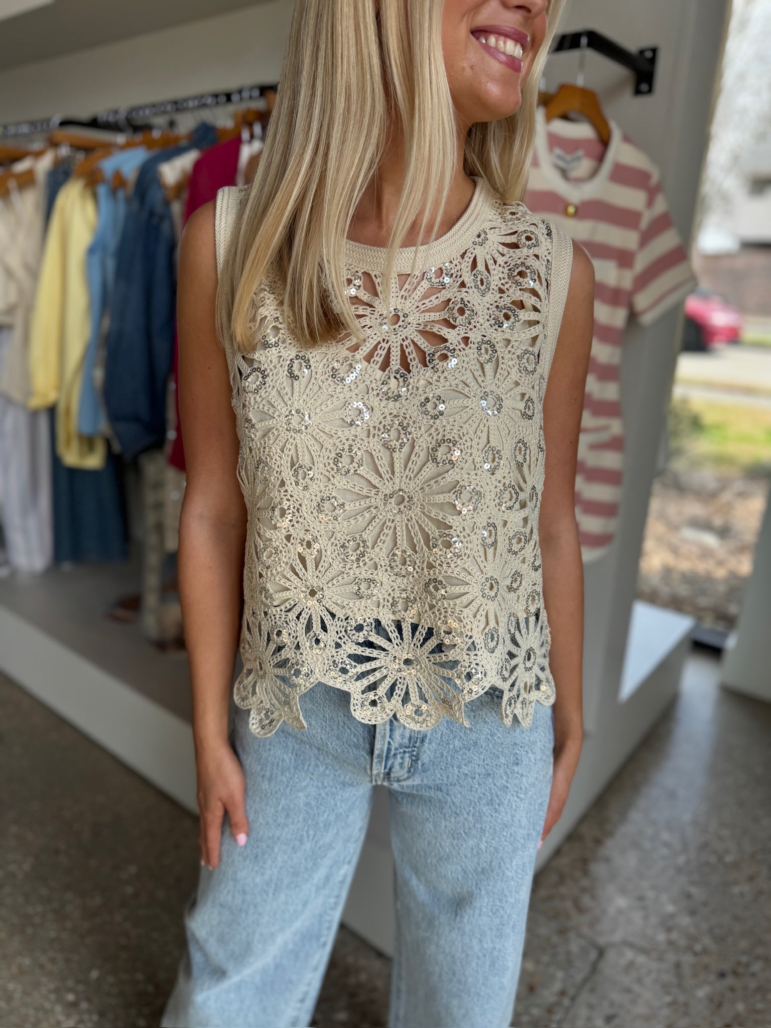Beige Lois Top - Amor Lafayette