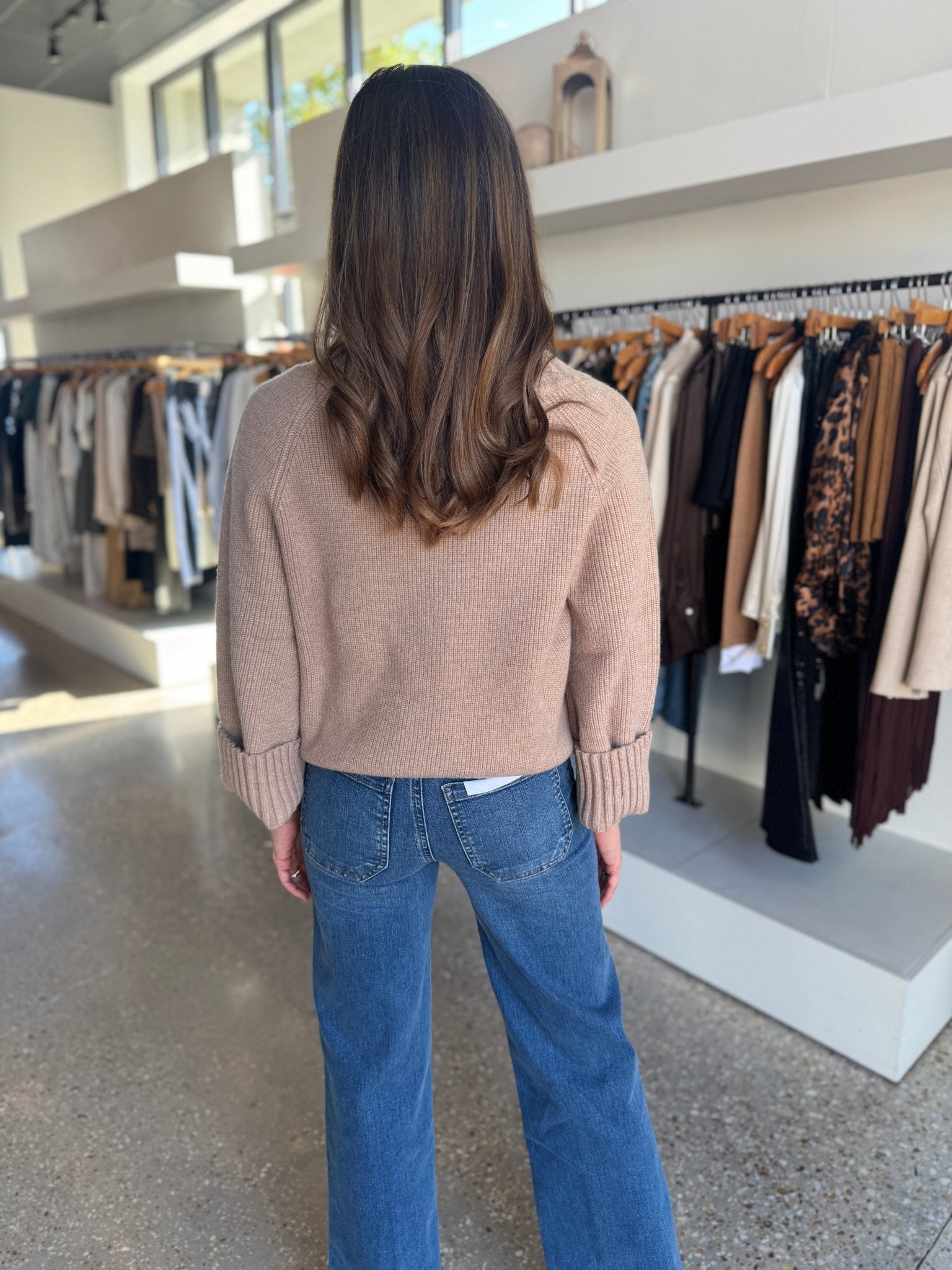 Beige Melange Chad Sweater - Amor Lafayette