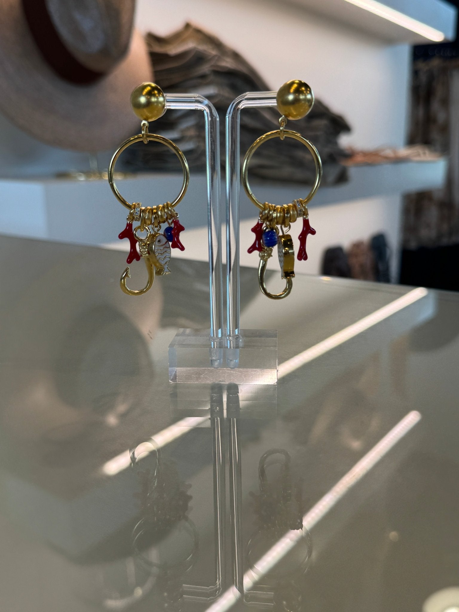 Bingley Earrings with Fish - Amor Lafayette