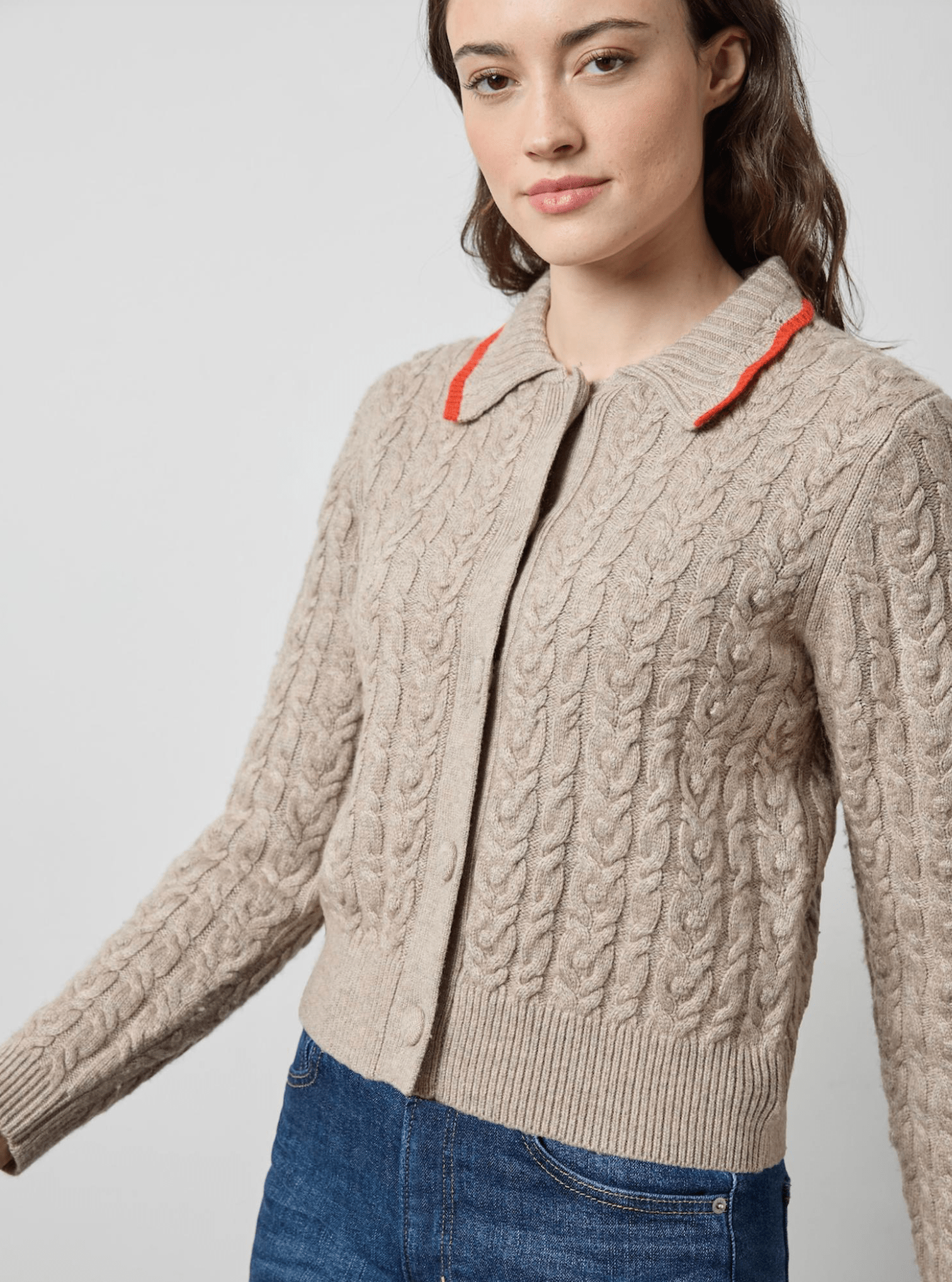 Birch Long Sleeve Polo Cardigan - Amor Lafayette