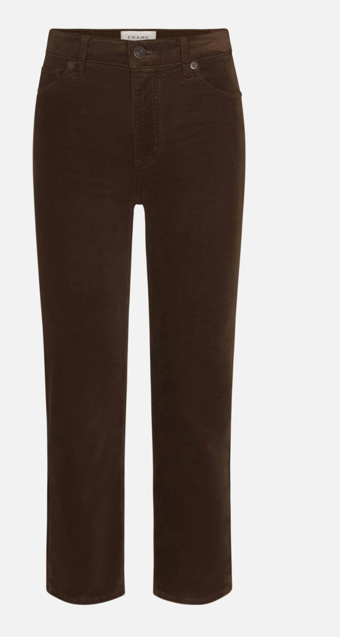 Bitter Chocolate Le Sleek Straight Corduroy - Amor Lafayette