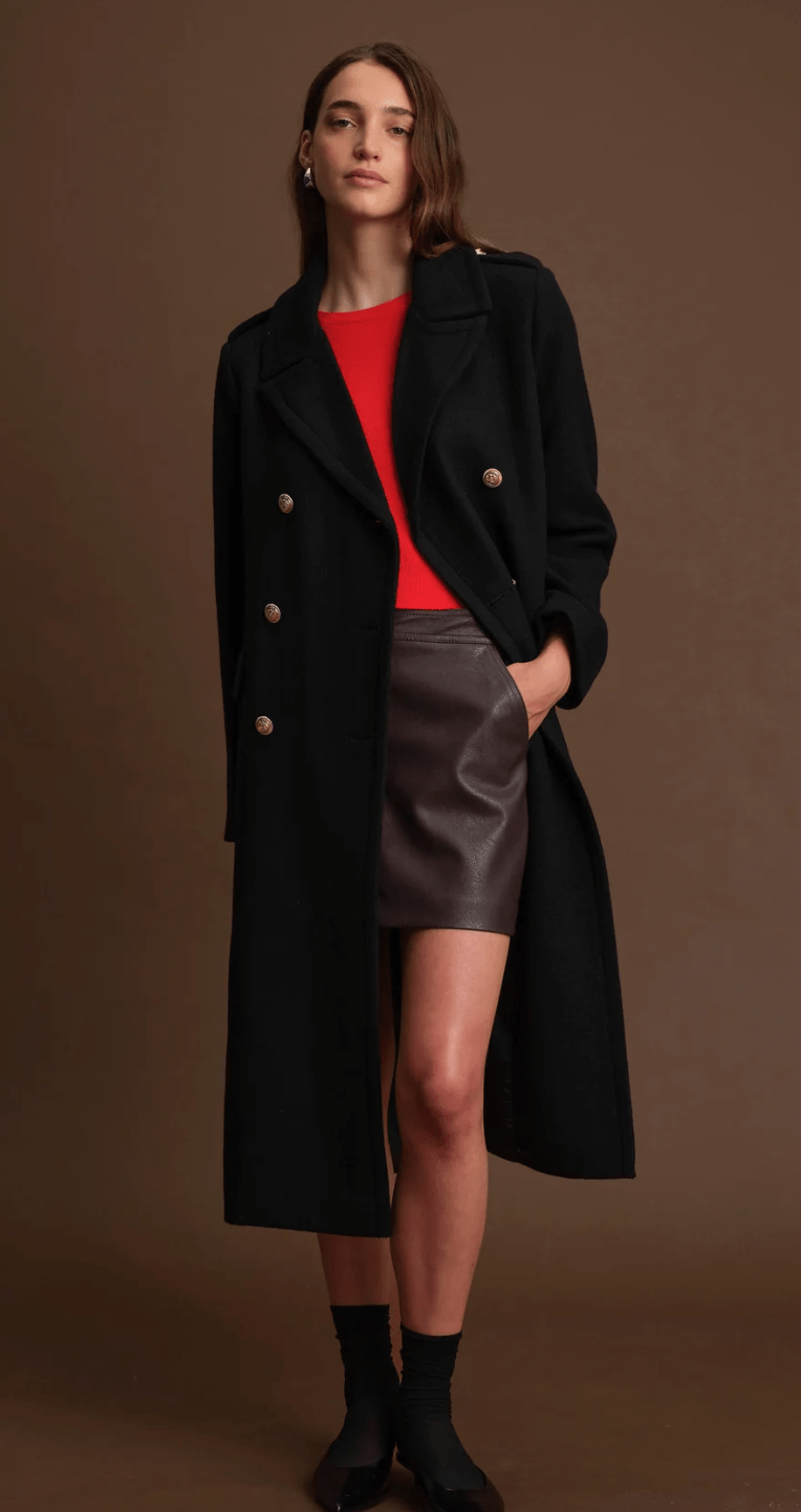 Black Aaron Coat - Amor Lafayette