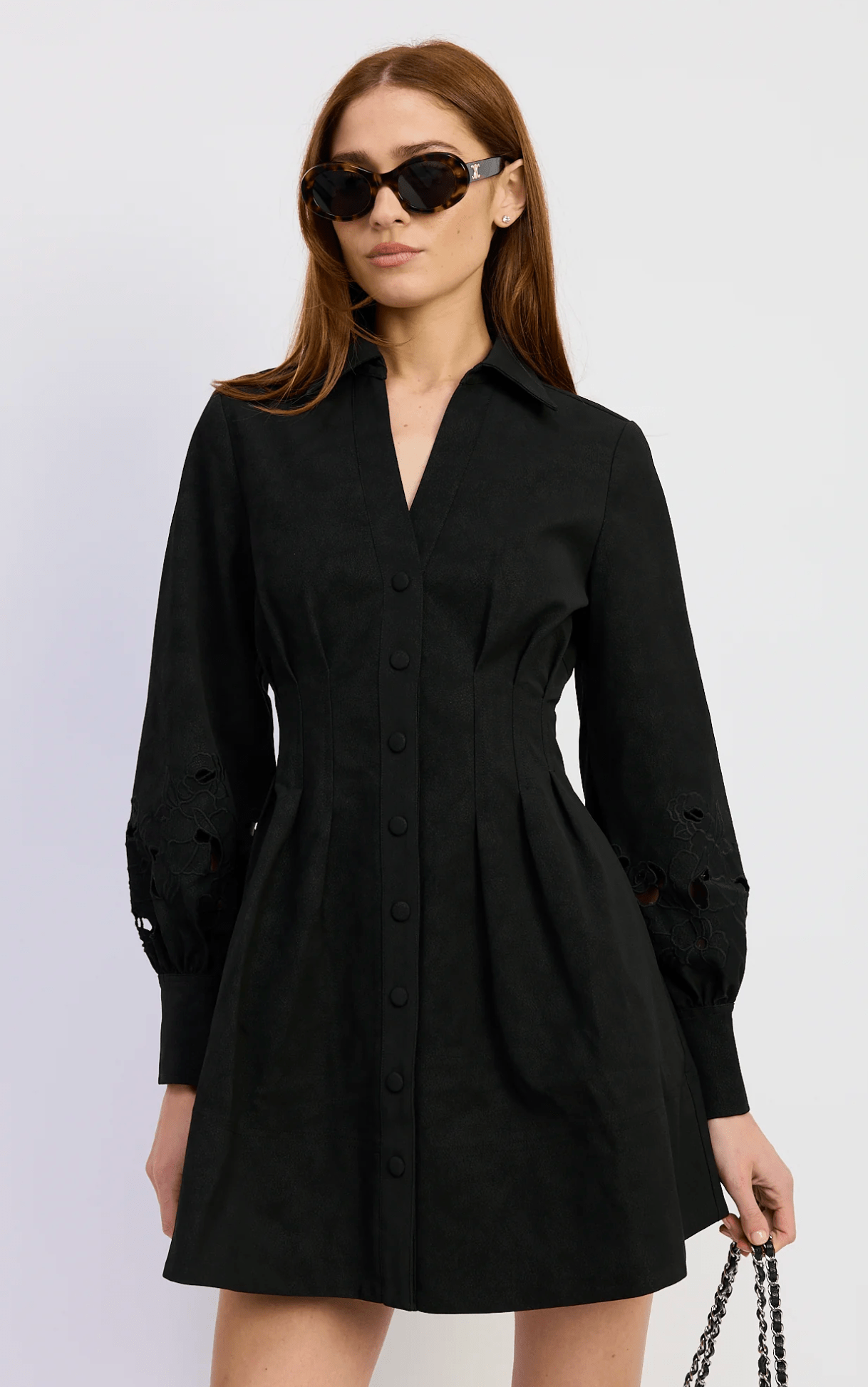 Black Annaeliese Mini Dress - Amor Lafayette