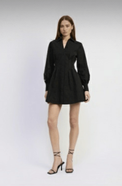 Black Annaeliese Mini Dress - Amor Lafayette