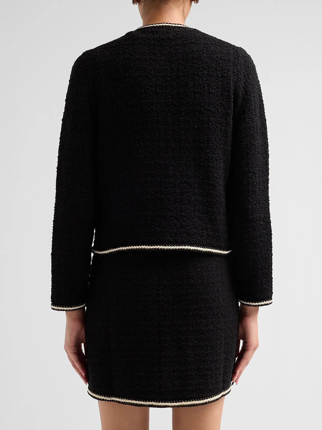 Black Anouk Button Front Jacket - Amor Lafayette