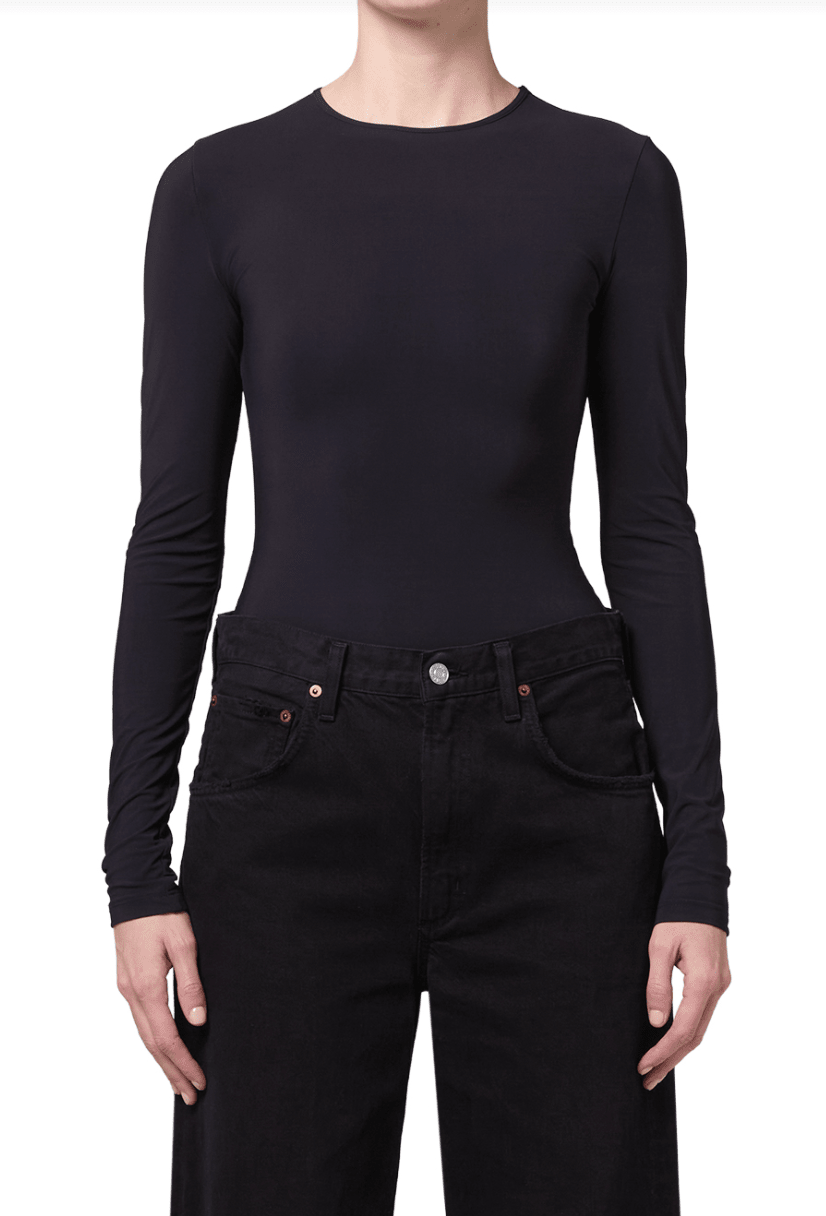 Black Aura Long Sleeve Bodysuit - Amor Lafayette