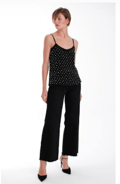 Black Chloe Beaded Top - Amor Lafayette