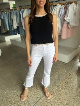 Black Crochet Tank - Amor Lafayette
