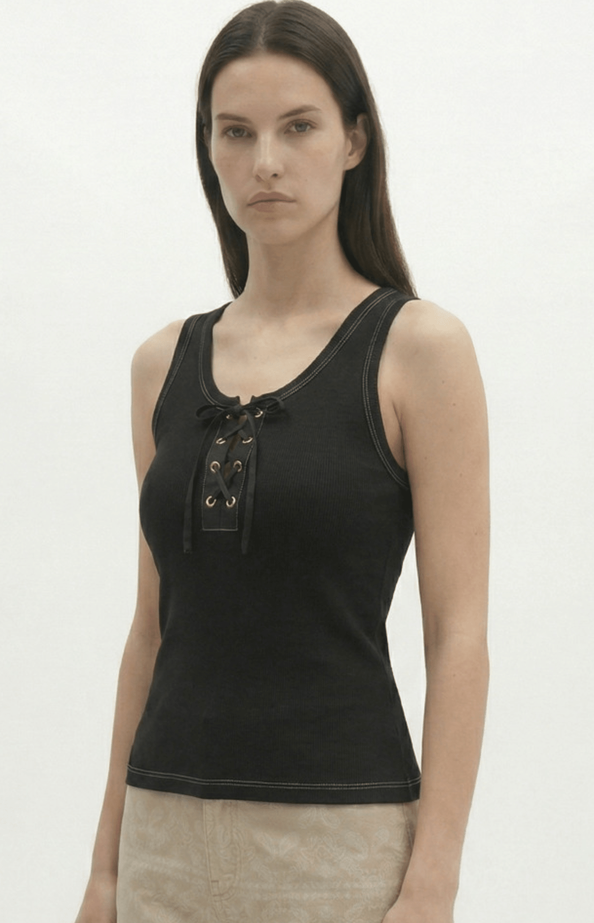 Black DEBARDEUR LACAGE DECOLLETE - Amor Lafayette