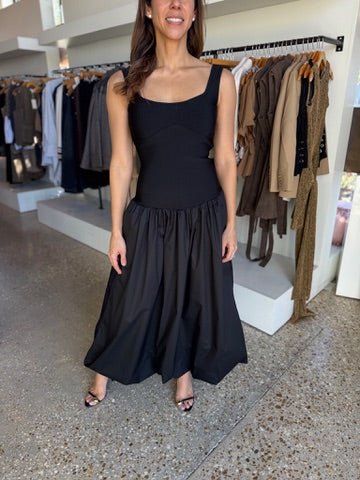 Black Delia Midi Dress - Amor Lafayette