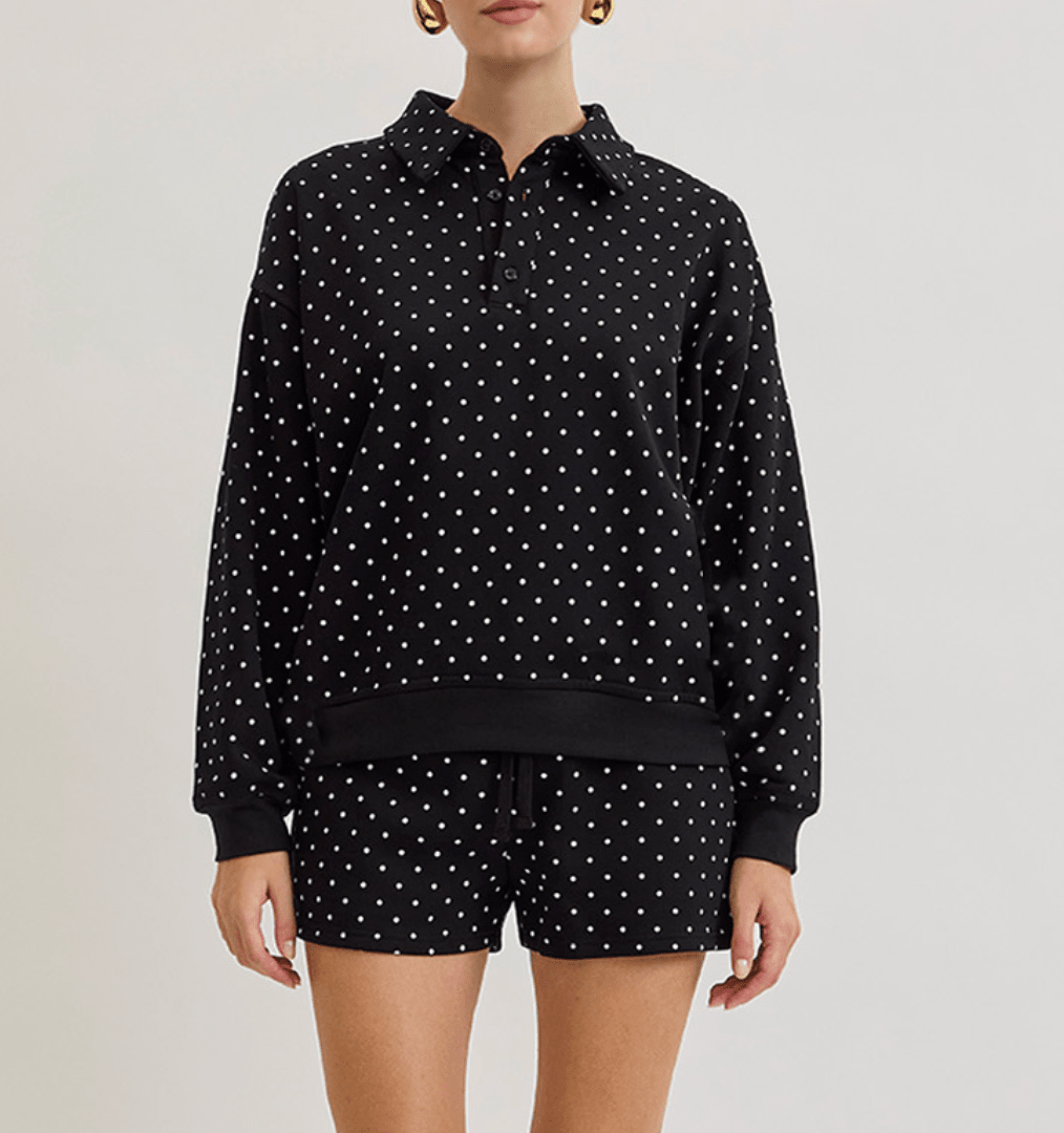 Black Dotted Joey Sweatshirt - Amor Lafayette