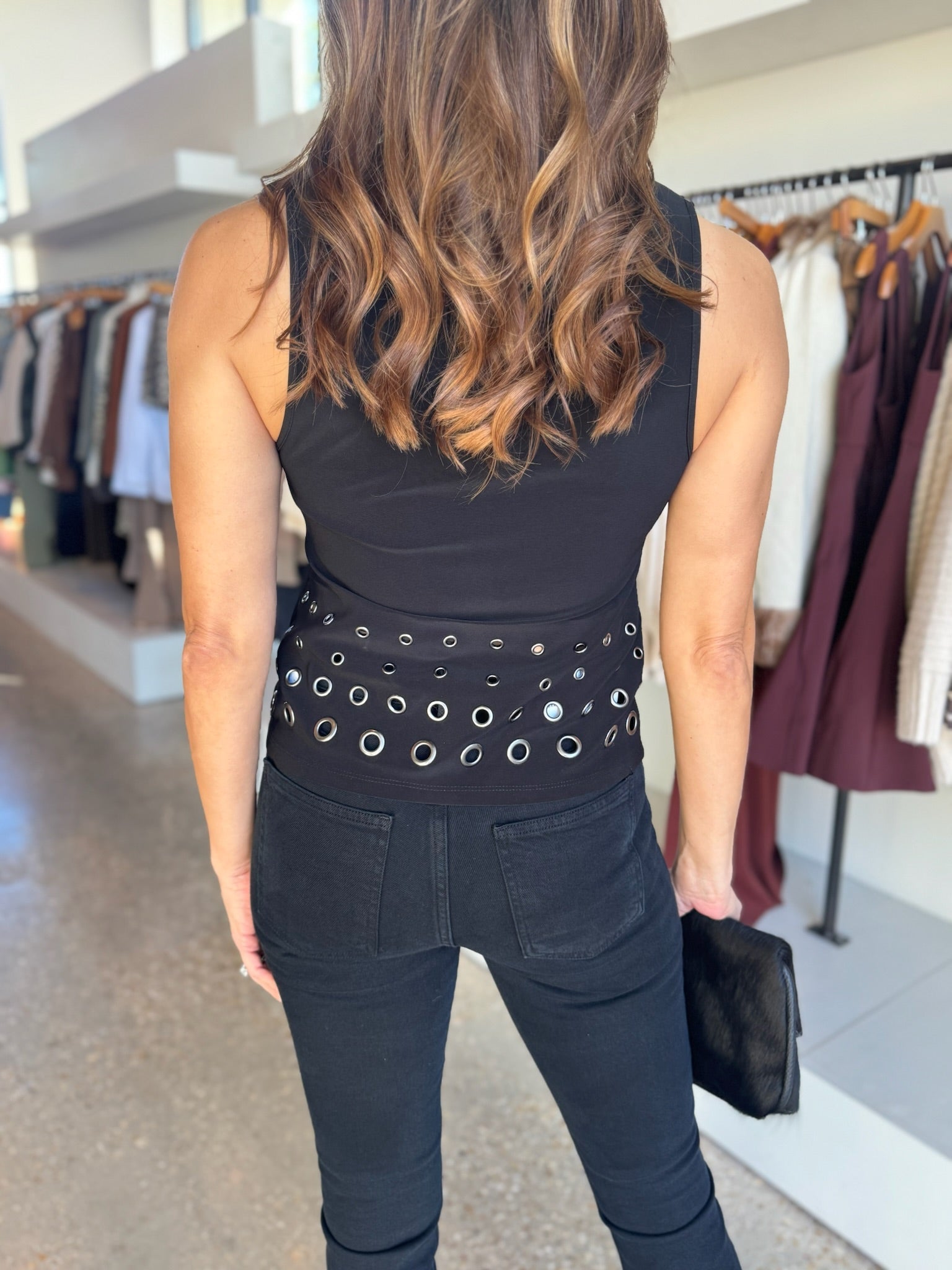 Black Eline Embellished Jersey - Amor Lafayette