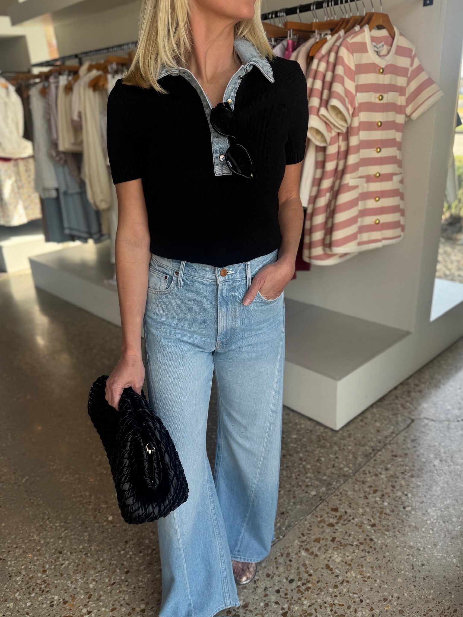 Black Erika Knit Top - Amor Lafayette