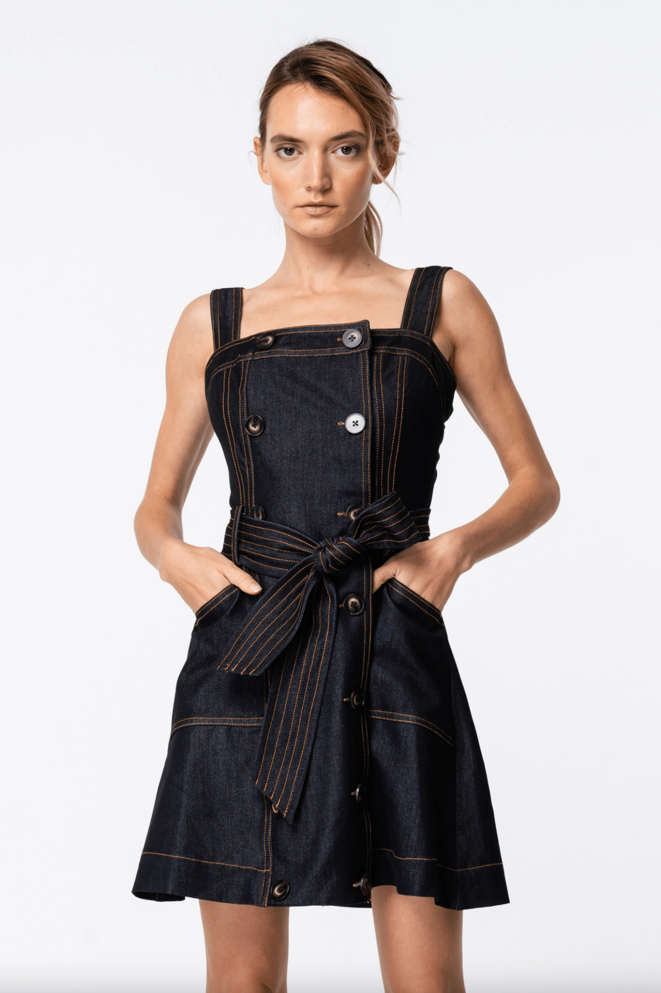 Black Flexton Denim Dress - Amor Lafayette