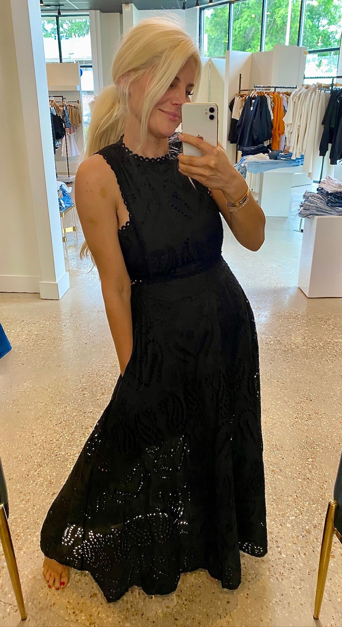Black Floral Lace Maxi Skirt - Amor Lafayette