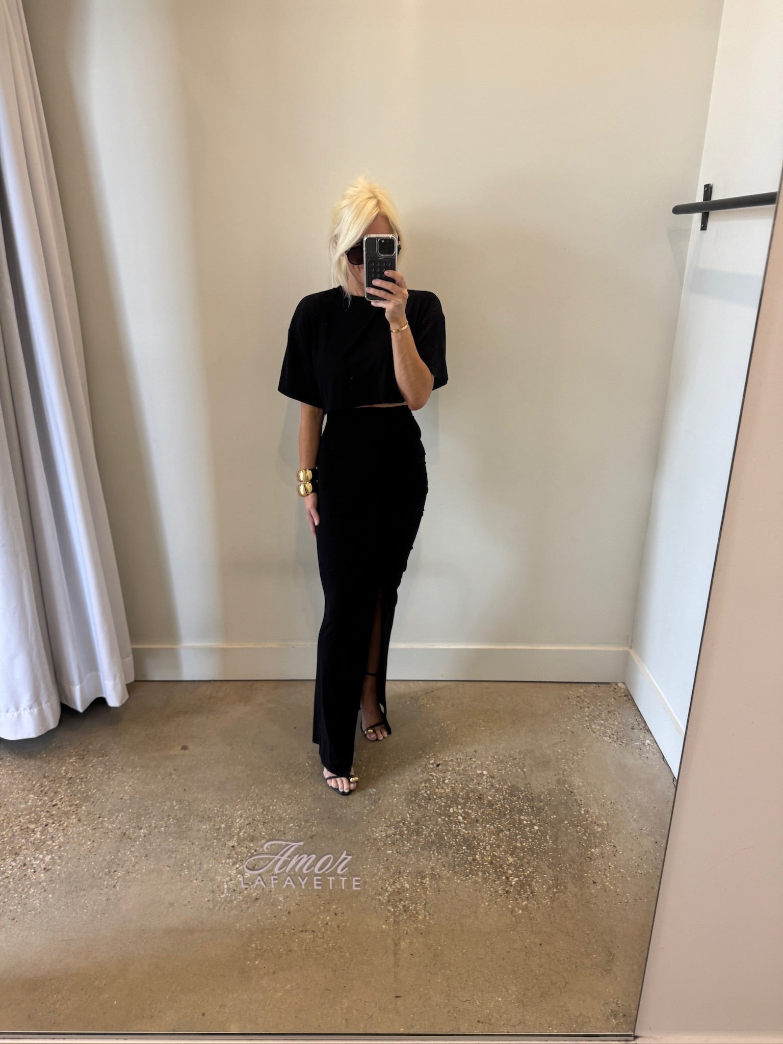 Black Gemma Top/Skirt Set - Amor Lafayette