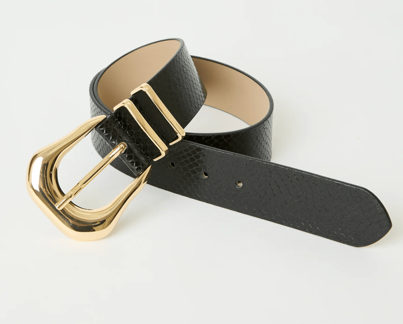 Black Gold Koda Python Belt - Amor Lafayette