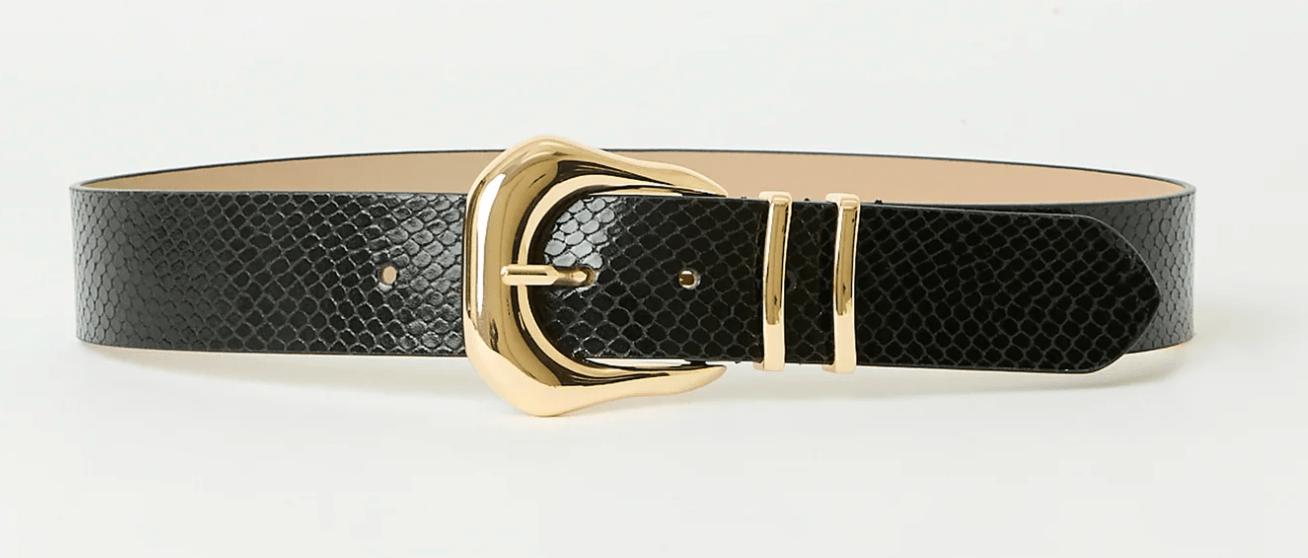 Black Gold Koda Python Belt - Amor Lafayette